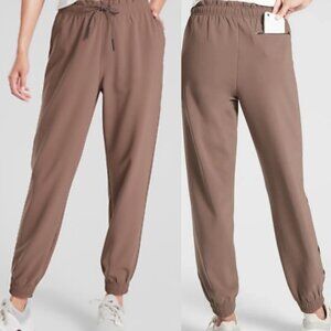Athleta Metropolis Jogger Pants Mineral Brown Size 6 Athleisure